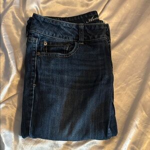 Vintage Low Rise American Eagle Outfitters Women's Dark Blue Jeans
